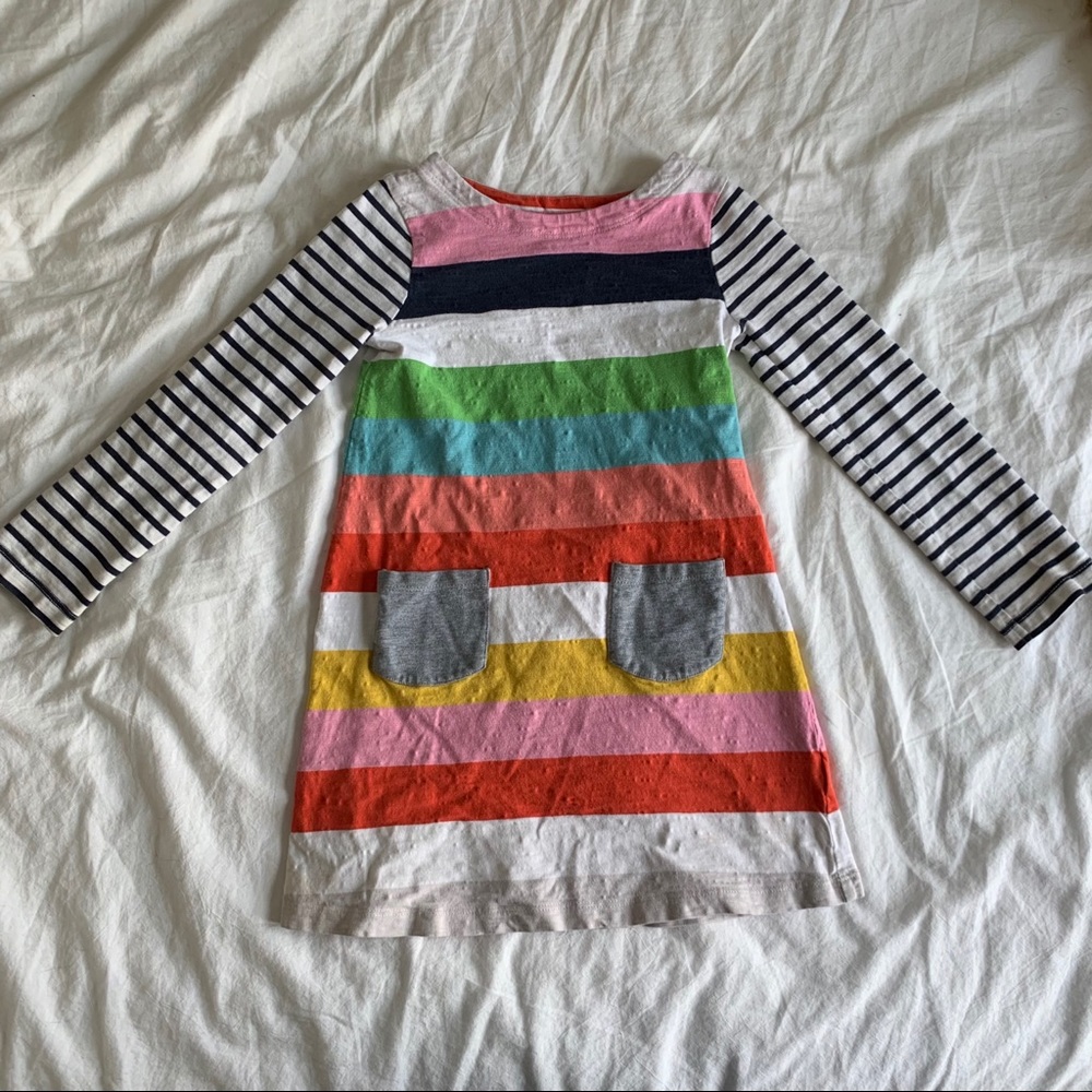 Mini Boden Colorful Striped Pocket Tunic